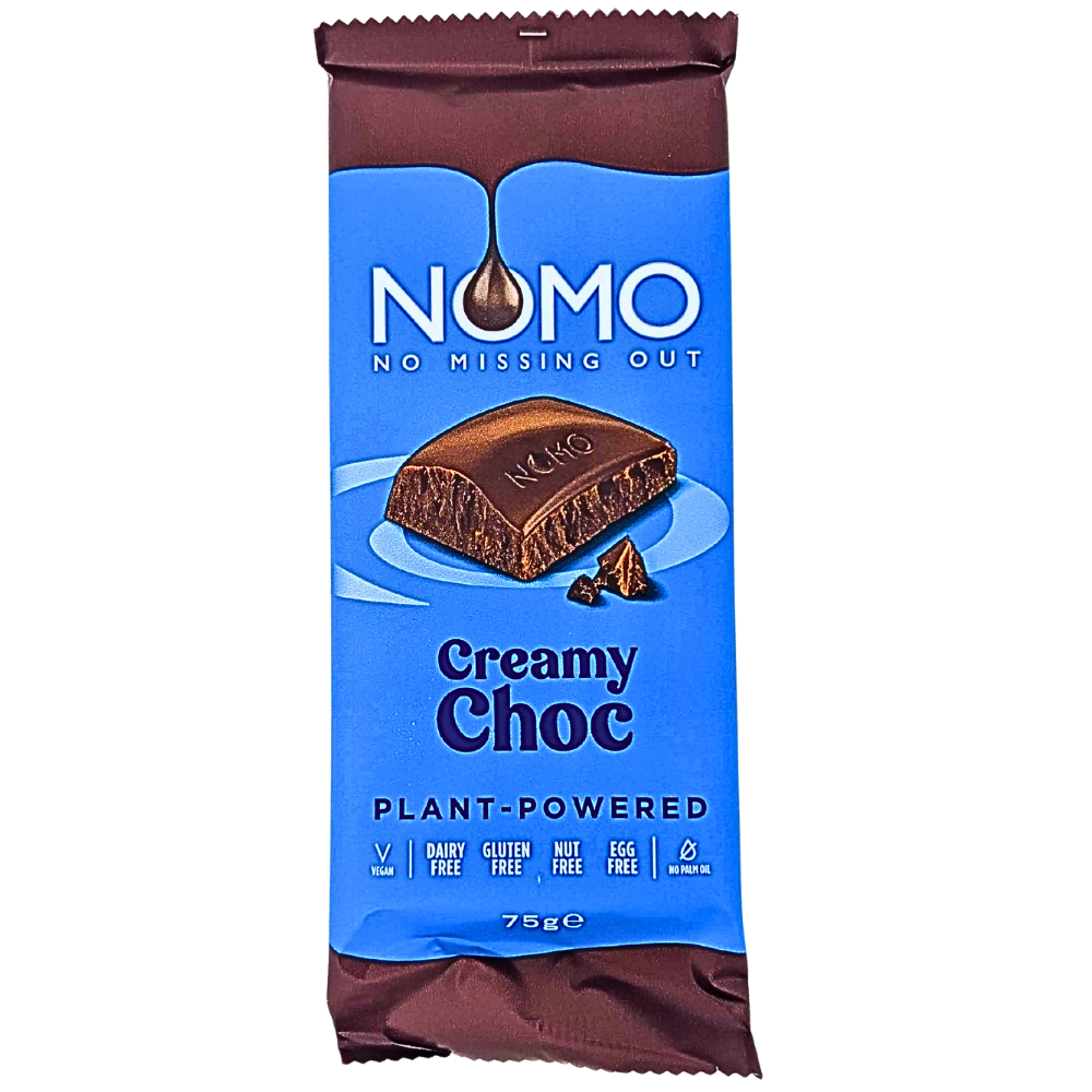 ★ Nomo mania★ NOMO Vegan Creamy Choc Bar (UK) - 75g | Candy Funhouse – Candy