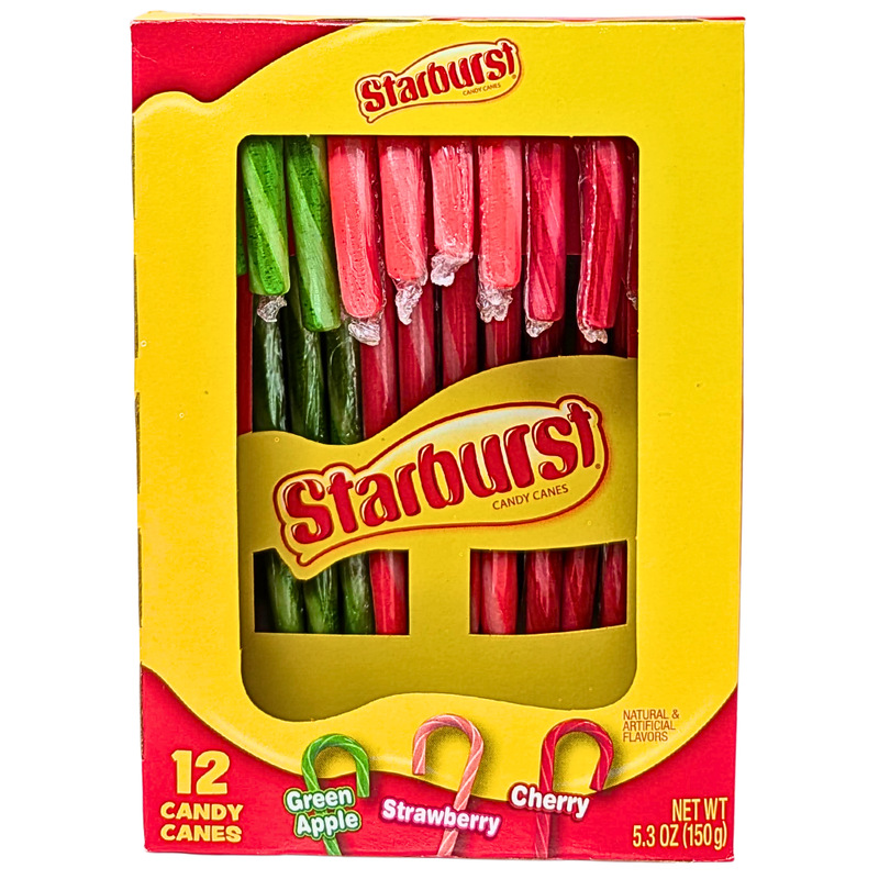 Starburst Candy Canes 12 Pieces - 5.3oz