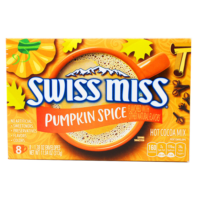 Swiss Miss Hot Cocoa Pumpkin Spice 8pk - 11oz - Swiss Miss Hot Cocoa Pumpkin Spice - Hot Cocoa - Pumpkin Spice Hot Cocoa - Christmas Drink - Christmas Candy