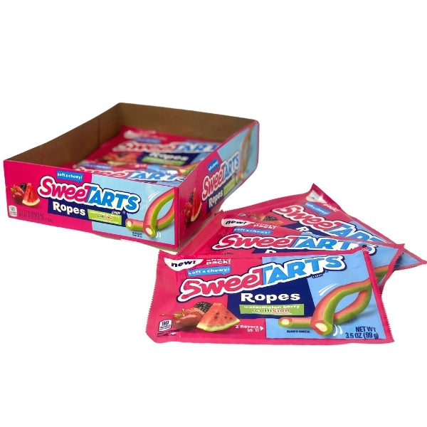 SweeTARTS Ropes Watermelon Berry Collision - 3.5oz Imported, Shipped, and Delivered International World-Wide Shipping, delivery within Canada, GTA, Mississauga, Brampton, and more. Novelty confectionery online candy store: The most exclusive, popular, top-rated, special edition, limited edition, premium snacks, treats, goods, gifts, gift sets, gift ideas, and more.