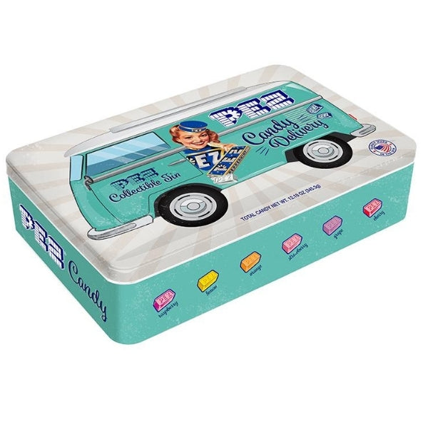 PEZ Nostalgia Collectible Tin Gift Set + 42 Rolls of PEZ refills