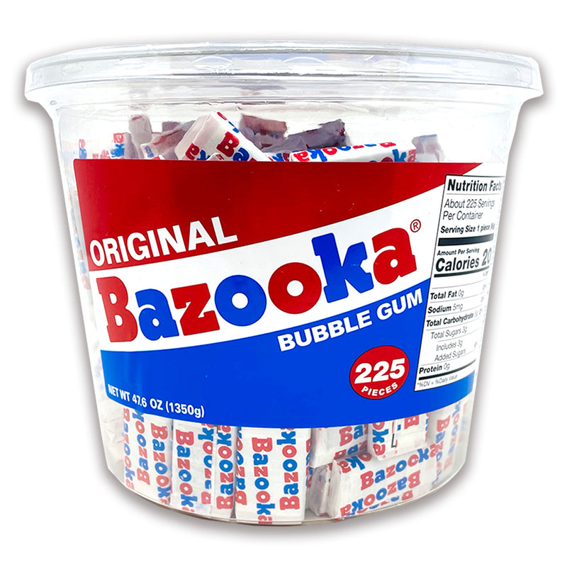 Bazooka Original Throwback Bubble Gum-225 Count Tub 43.7oz