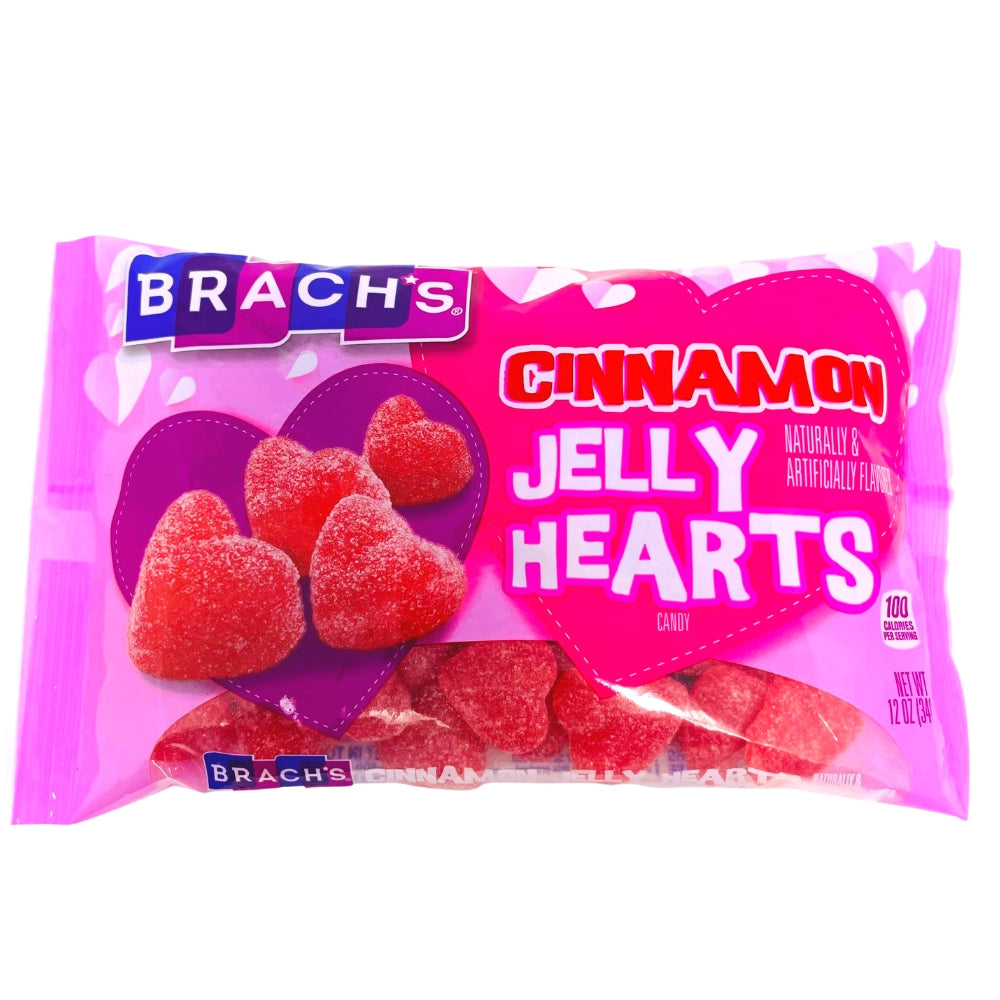 Valentines Brach's Cinnamon Jelly Hearts - 12oz