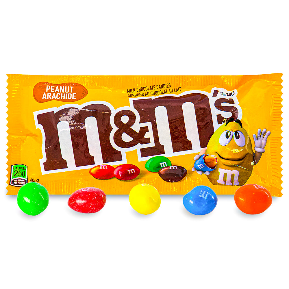 M&M's M&M'S Peanut Milk Chocolate Candy, Full Size, 1.74 oz Pouch