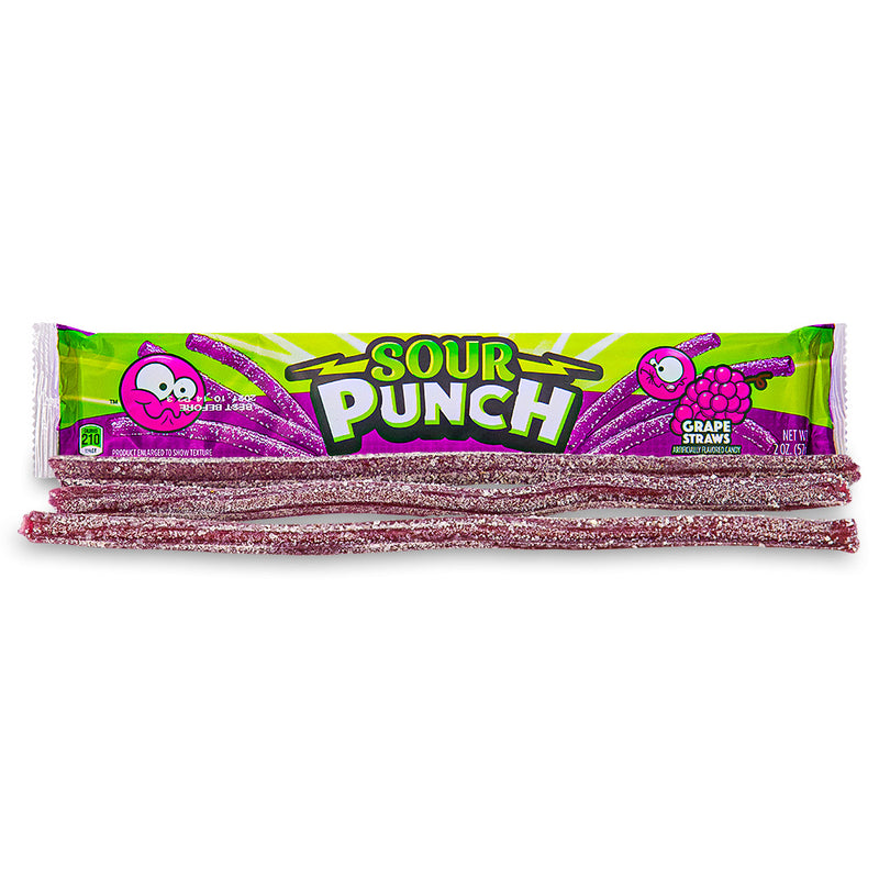 Sour Punch Grape Straws 2oz