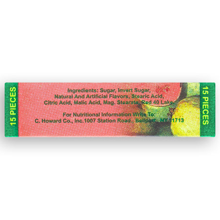 Chowards Guava Tropical Candy 24g Back Ingredients