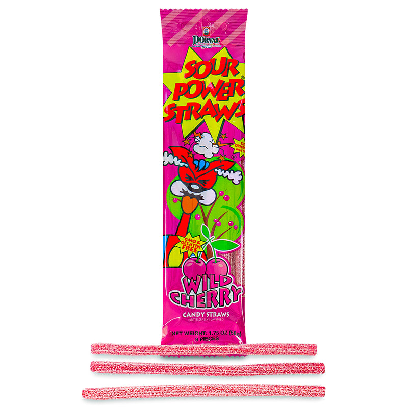 Sour Power Straws Wild Cherry 1.75oz
