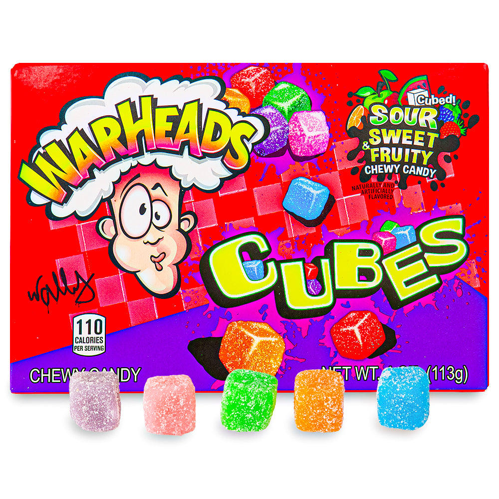 WarHeads Sour Chewy Cubes Theatre Pack 4oz