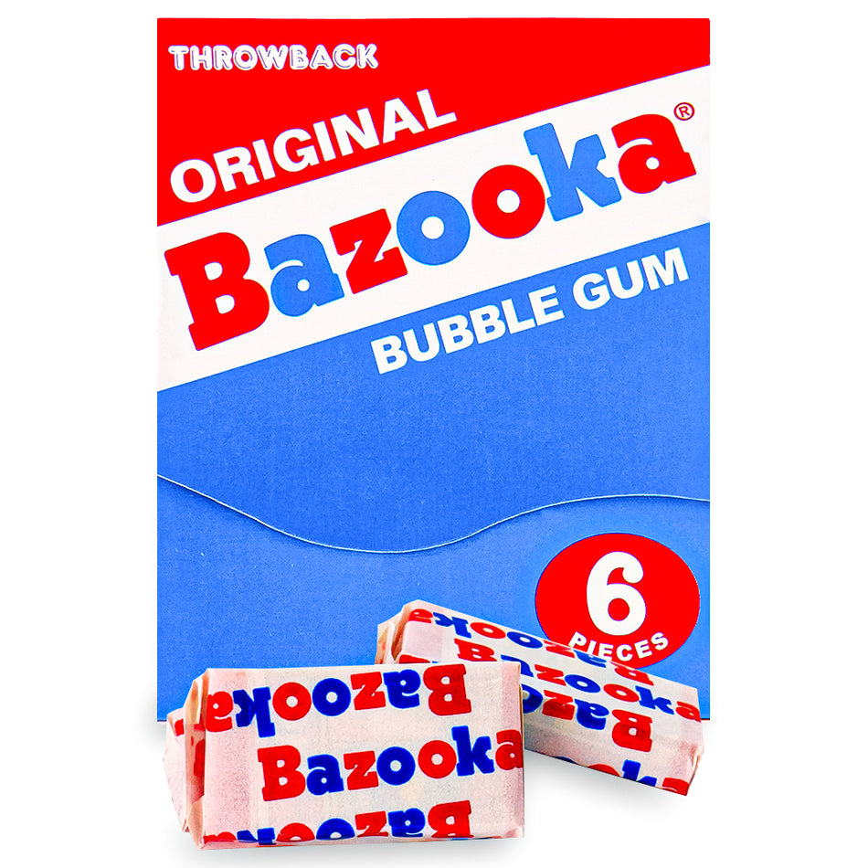 Bazooka Throwback Original Bubble Gum 6 pieces