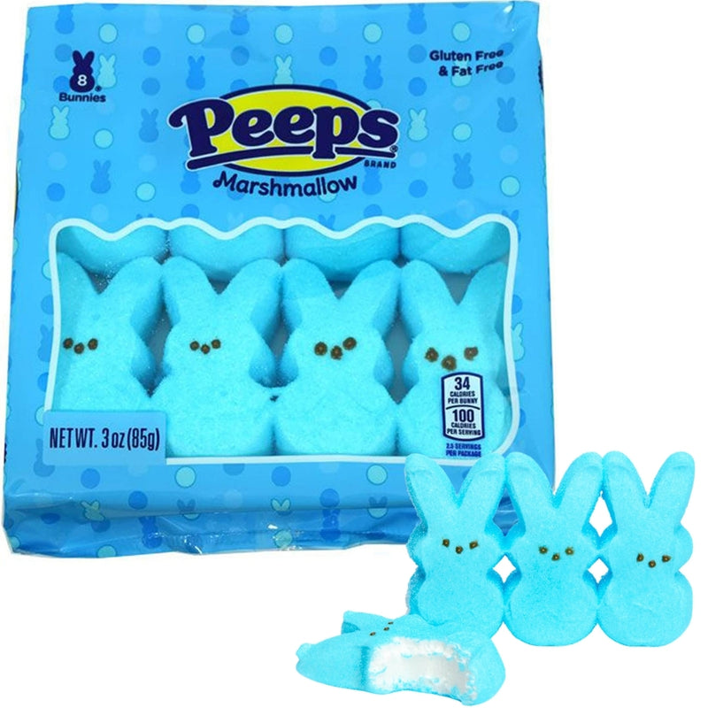 Peeps Marshmallow Bunnies Blue - 3oz