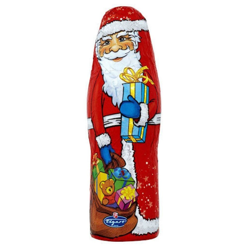 Figaro Milk Chocolate Santa 40g - Christmas Figaro Milk Chocolate Santa - Delicious Delight - Jolly Goodness - Velvety Smooth Chocolate - Cocoa-Infused Celebration - Festive Treat - Holiday Delicacy - Santa-shaped Chocolate - Seasonal Joy - Chocolatey Bliss