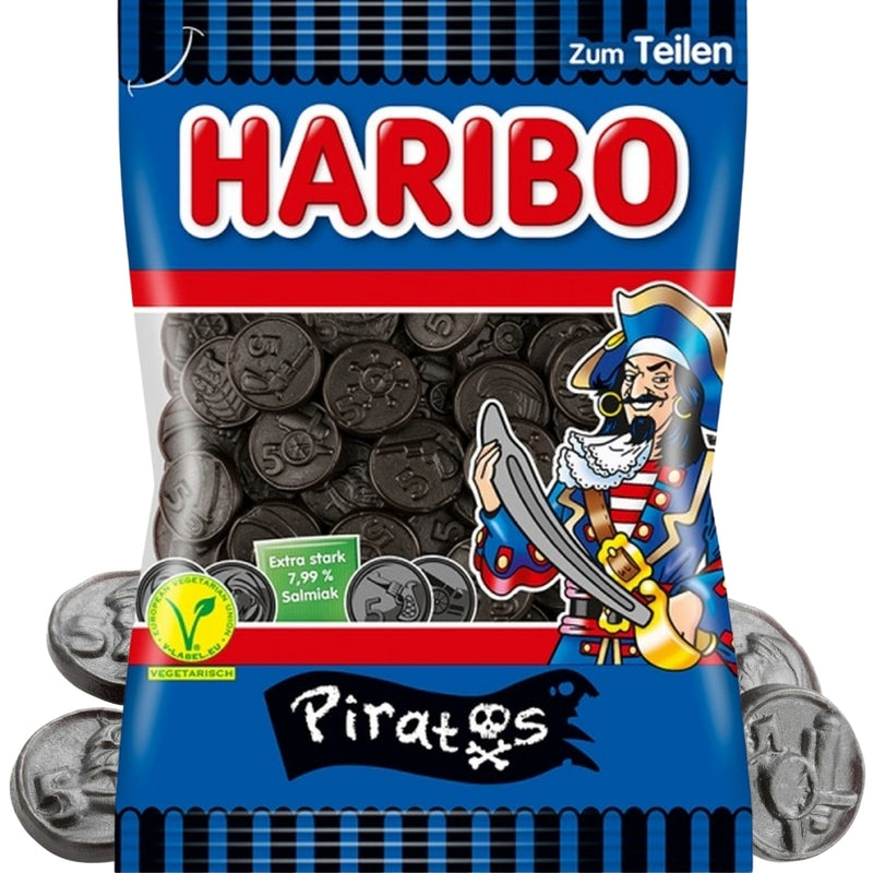 Haribo Piratos - 200g Haribo Piratos - 200g salmiak Licorice liquorice German salmiac salty salted black candy retro