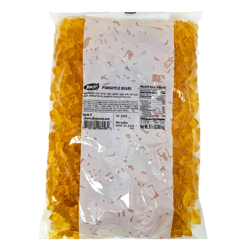 Jovy Gummy Bears Pineapple - 5lbs