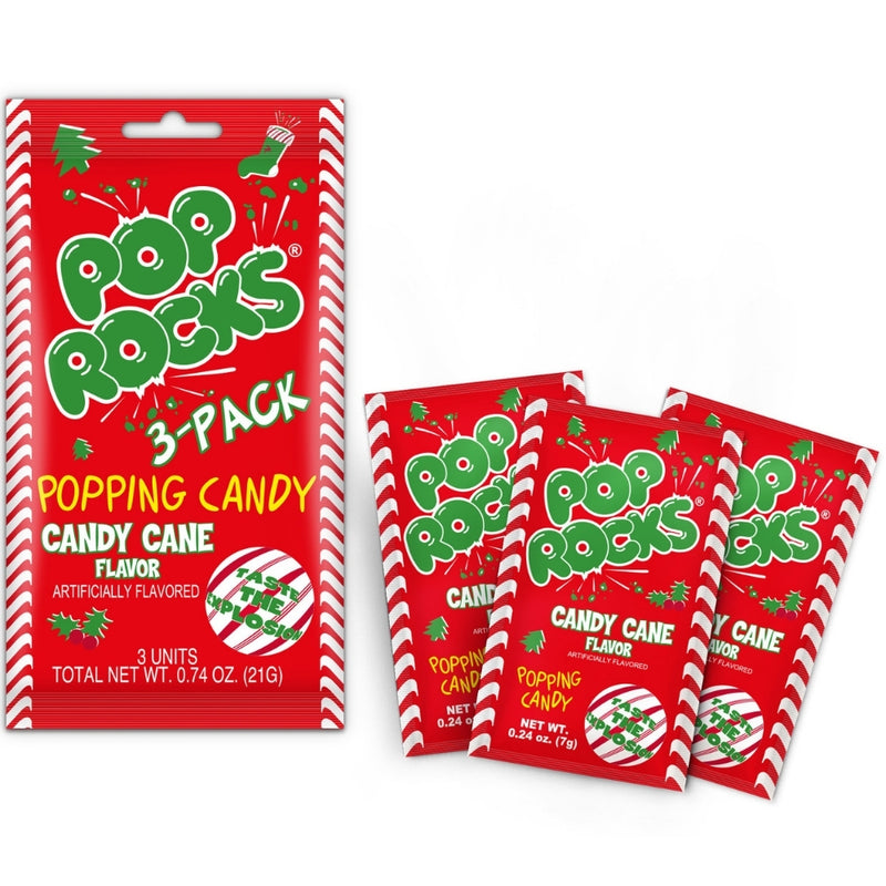 Pop Rocks Candy Cane The Original Popping Candy from the 1970's Retro Christmas Candy stocking stuffer
