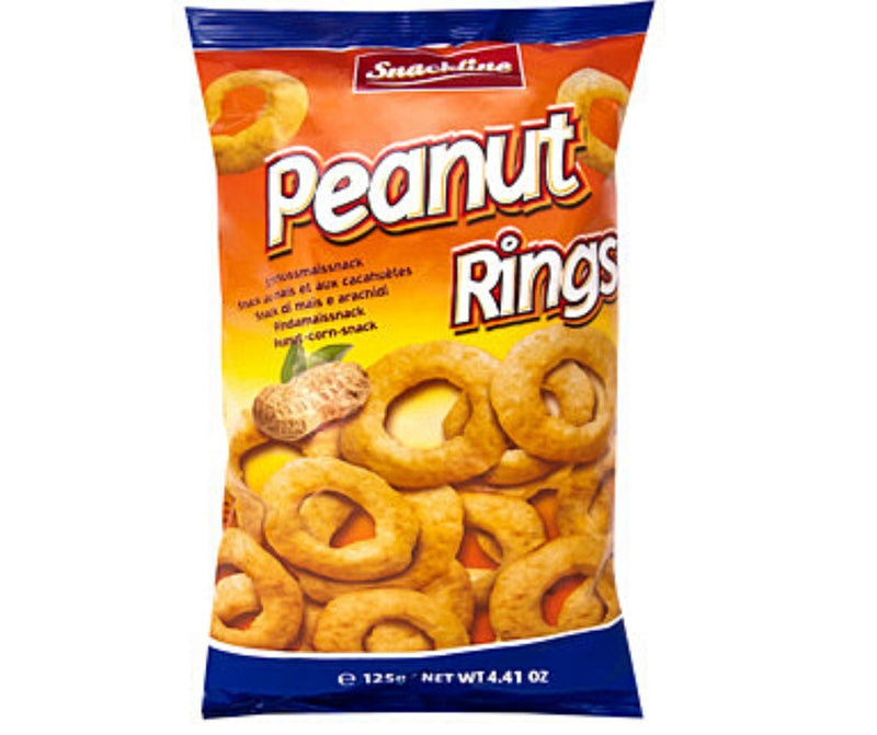 Snackline Peanut Rings European Snacks 125g Austrian Austria gunz foods snacks treats peanut flavour corn snack