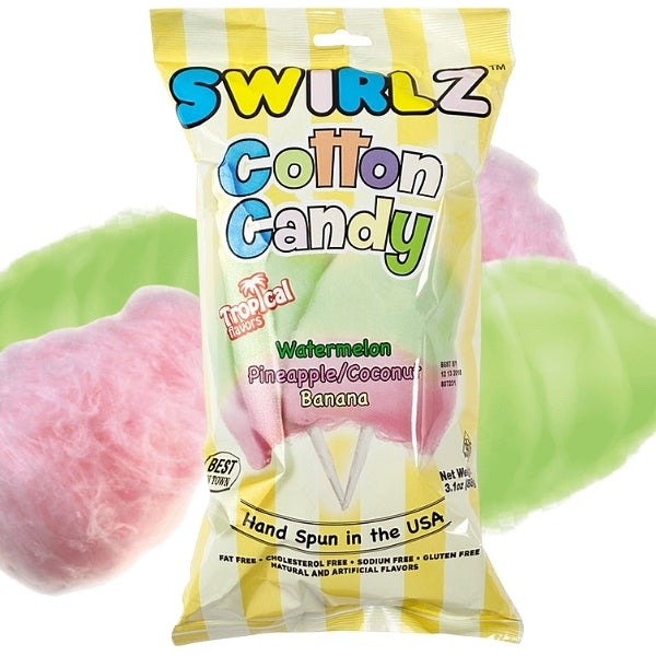 Swirlz Tropical Cotton Candy - 3.1oz | Candy Funhouse