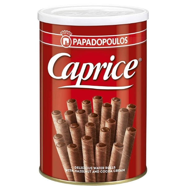 Papadopoulos Caprice Hazelnut Wafer Rolls - 115g