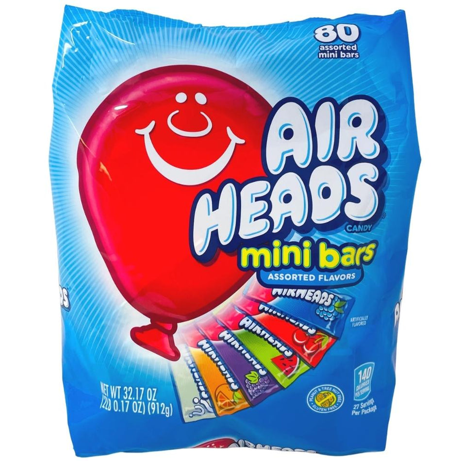Airheads Assorted Mini Bars - Chewy fruity candy - Bite-sized candy assortment - Tangy candy flavours - Miniature candy adventure - Colourful candy treats - Flavourful candy assortment - Fun-size candy bars - Assorted fruit-flavoured bars - Airheads candy pack - Airheads - Airheads Candy