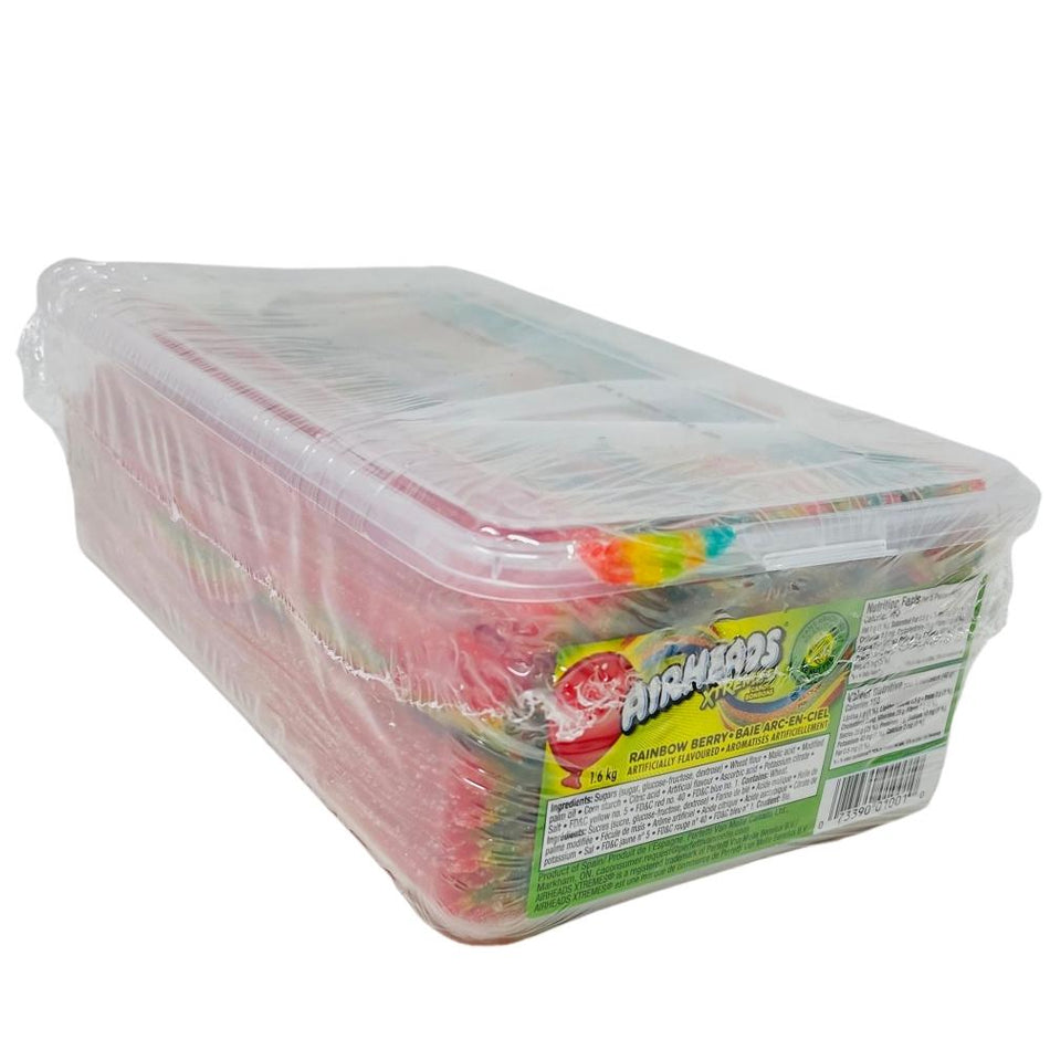 Airheads Rainbow Belts Tub - 200ct - Airheads Rainbow Belts Tub - Fruity candy belts - Rainbow-coloured candy - Tangy and chewy treats - Candy party essentials - Bulk candy tub - Colourful candy assortment - Sweet and tangy rainbow candy - Airheads candy flavours - Chewy candy fun - Airheads - Airheads Candy