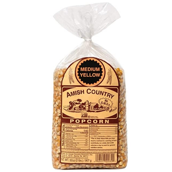 Amish Country Medium Yellow Popcorn Kernels - 1lb