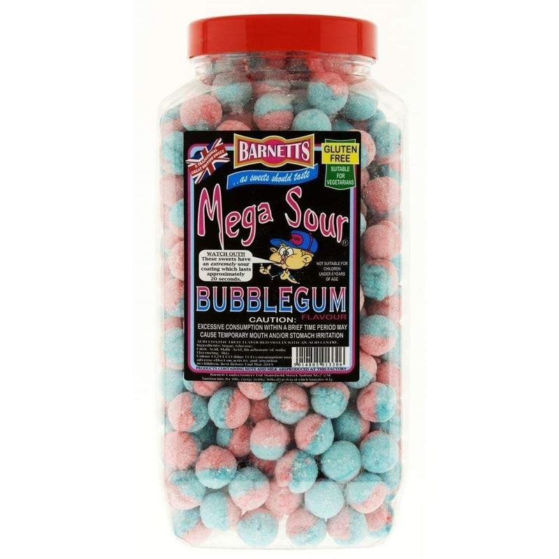 Barnetts Mega Sour Bubblegum - 3 kg
