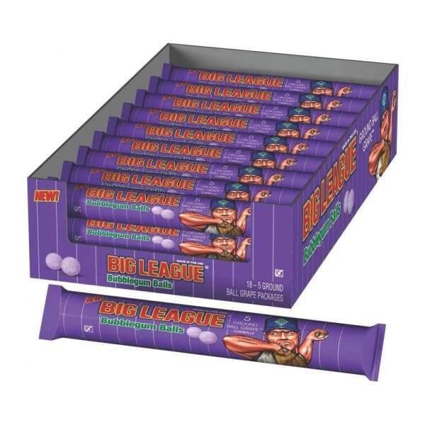 Big League Bubblegum Balls-Ground Ball Grape Ford Gum & Machine Company 50g - 2000s Bubble Gum Era_2000s Gum Type_Gum