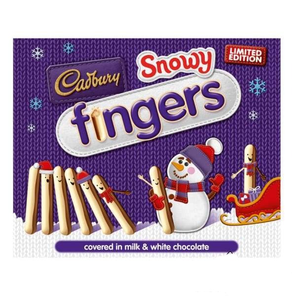 Cadbury Milk & White Chocolate Snowy Fingers UK 230 g Cadbury 240g - British Cadbury Christmas Candy Origin_British Type_Chocolate