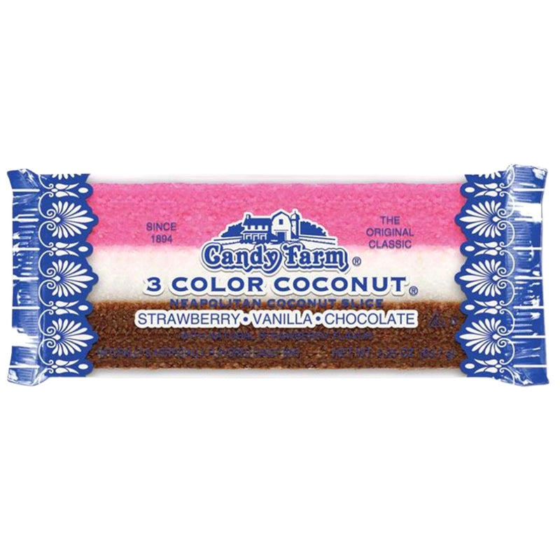 Candy Farm 3 Colour Coconut Neapolitan Slice - 1.65oz