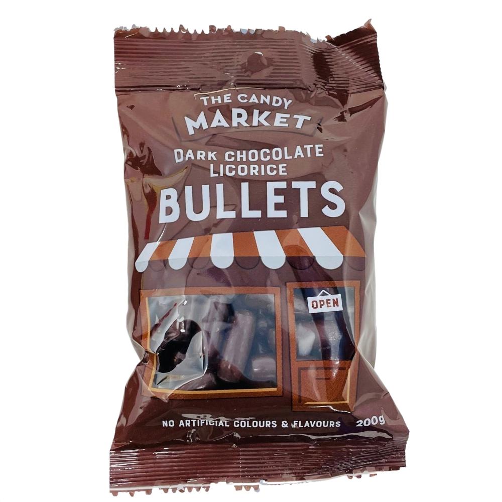 Candy Market Dark Chocolate Licorice Bullets Candy Funhouse Candy