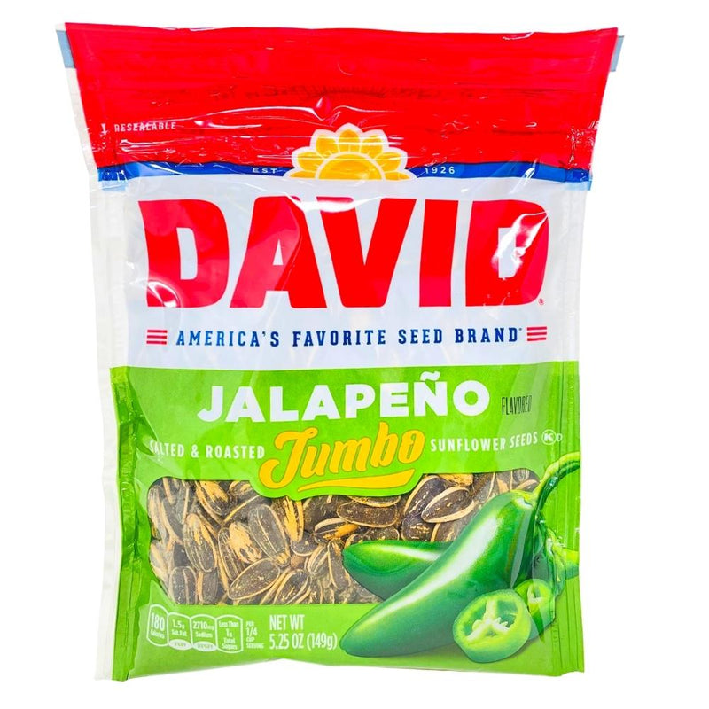 DAVID Jalapeno Jumbo Sunflower Seeds - 5.25 oz