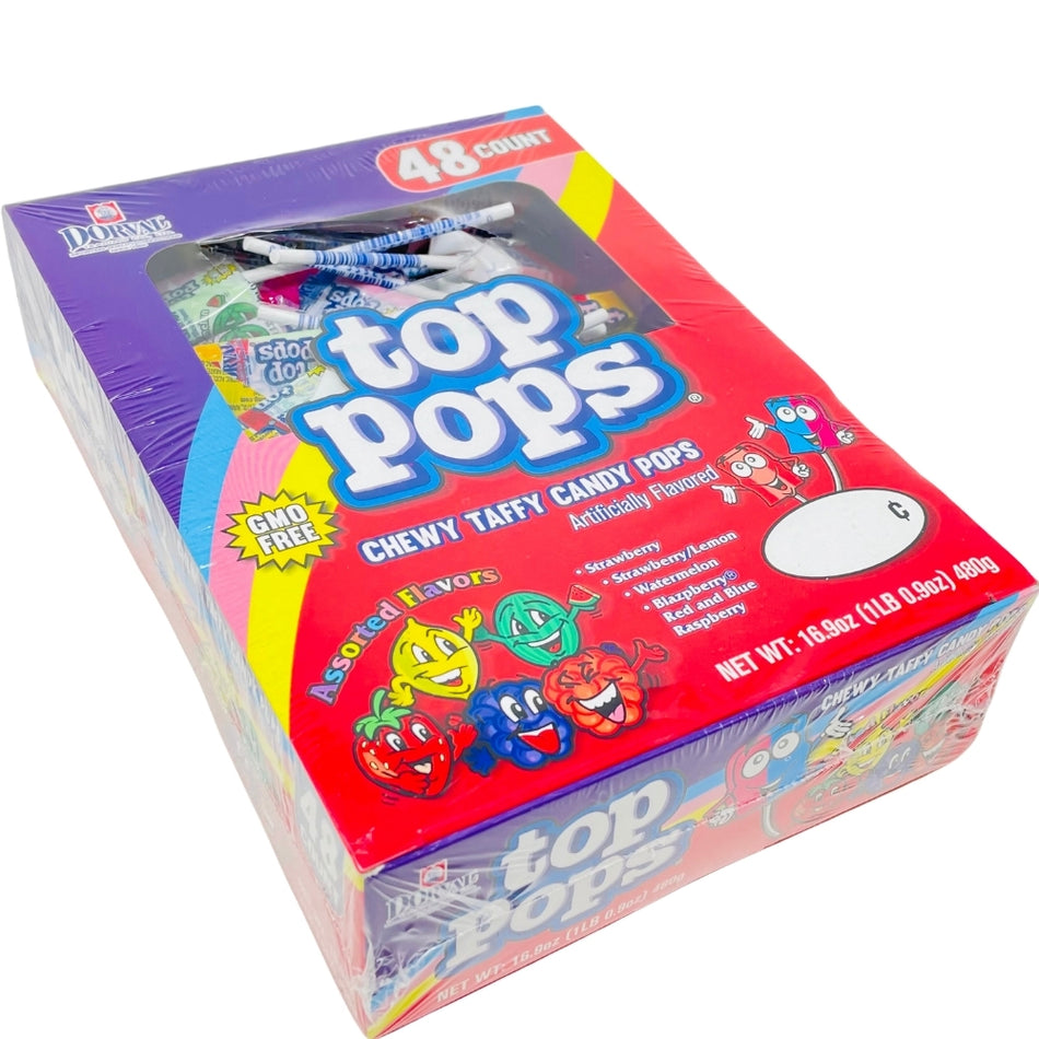 Top Pops Chewy Taffy Assorted Flavours - 336g