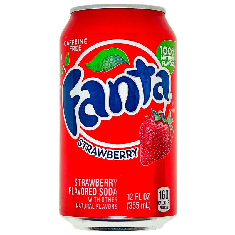 Fanta Strawberry - 355mL - Fanta - Soft Drink - Fanta Pop - Fanta Strawberry - Strawberry Soda