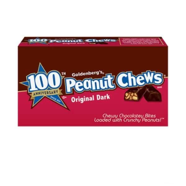 Goldenbergs Original Dark Chocolate Peanut Chews Theater Box CandyFunhouse.ca - 1890s Era_1890s Gluten Free Kosher Retro