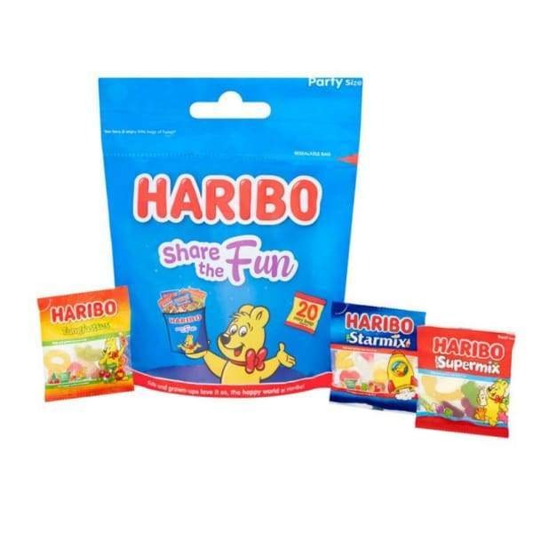 Haribo Share the Fun Party Size Haribo 560g - British Christmas Candy Gummy Haribo No Artificial Colours