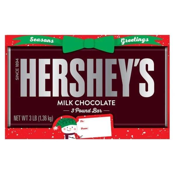 Christmas Hershey's Milk Chocolate 3 Pound Bar