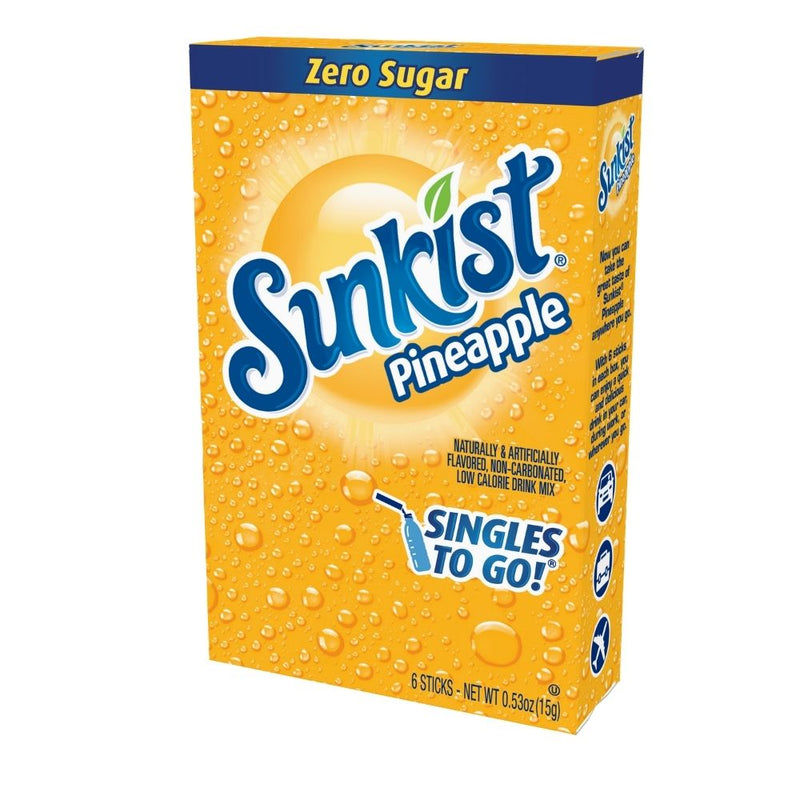 Jel Sert Sunkust singles to go pineapple sugar free drink mix Candy Funhouse Canada