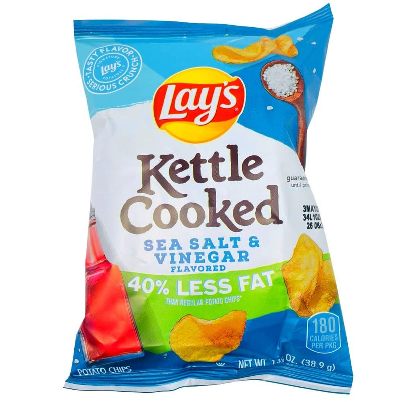 Lay's Kettle Cooked Sea Salt and Vinegar 40% Less Fat - 1.37oz