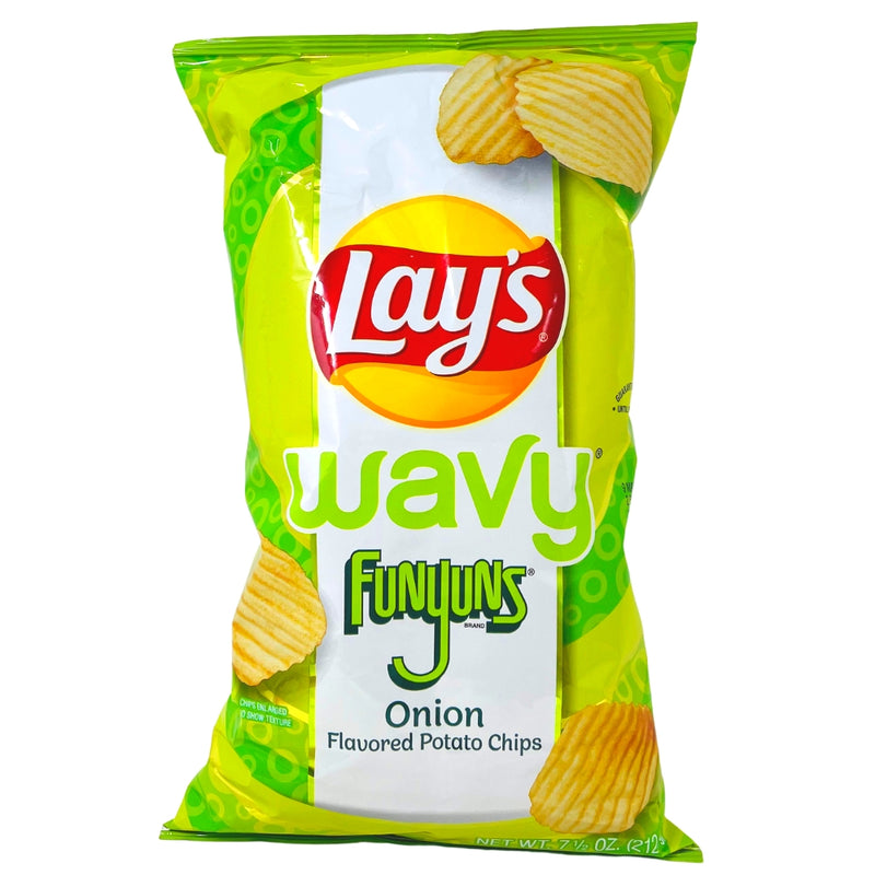Lays Wavy Funyuns Onion Flavoured Chips - 7.5oz - Lays - Lays Chips - Lays Potato Chips - Lays Wavy Funyuns - Lays Funyuns - Funyuns Chips - Onion Chips - Lays Onion Chips - Lays Wavy Chips