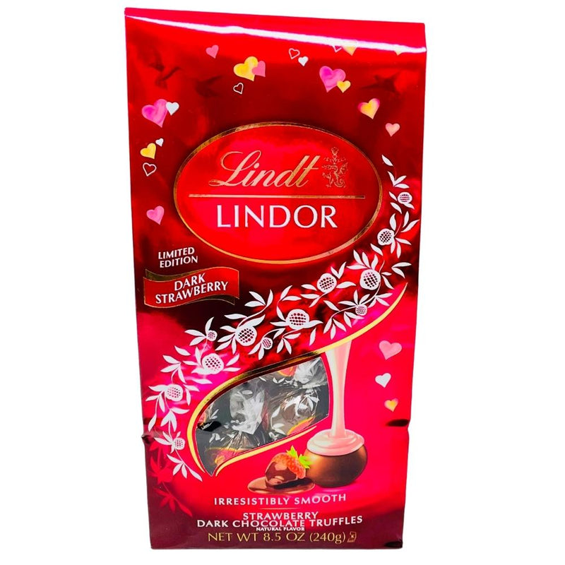 Valentines Lindor Valentine Dark Strawberry Bag - 8.5oz
