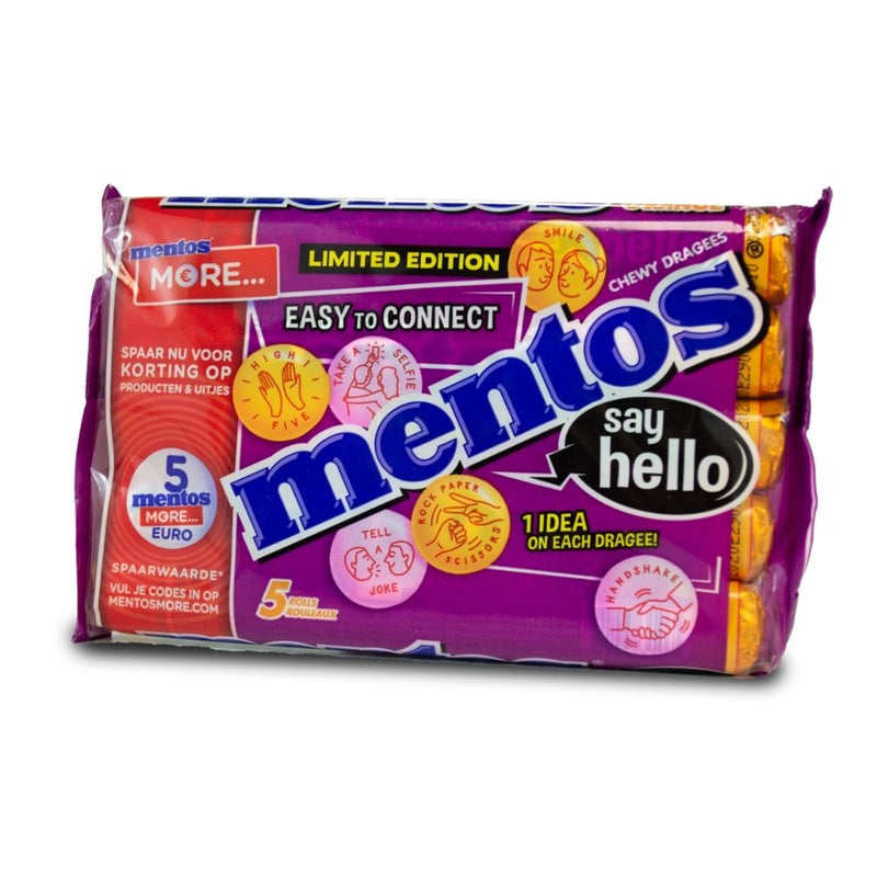 Mentos Say Hello Orange and Raspberry - 5 pack