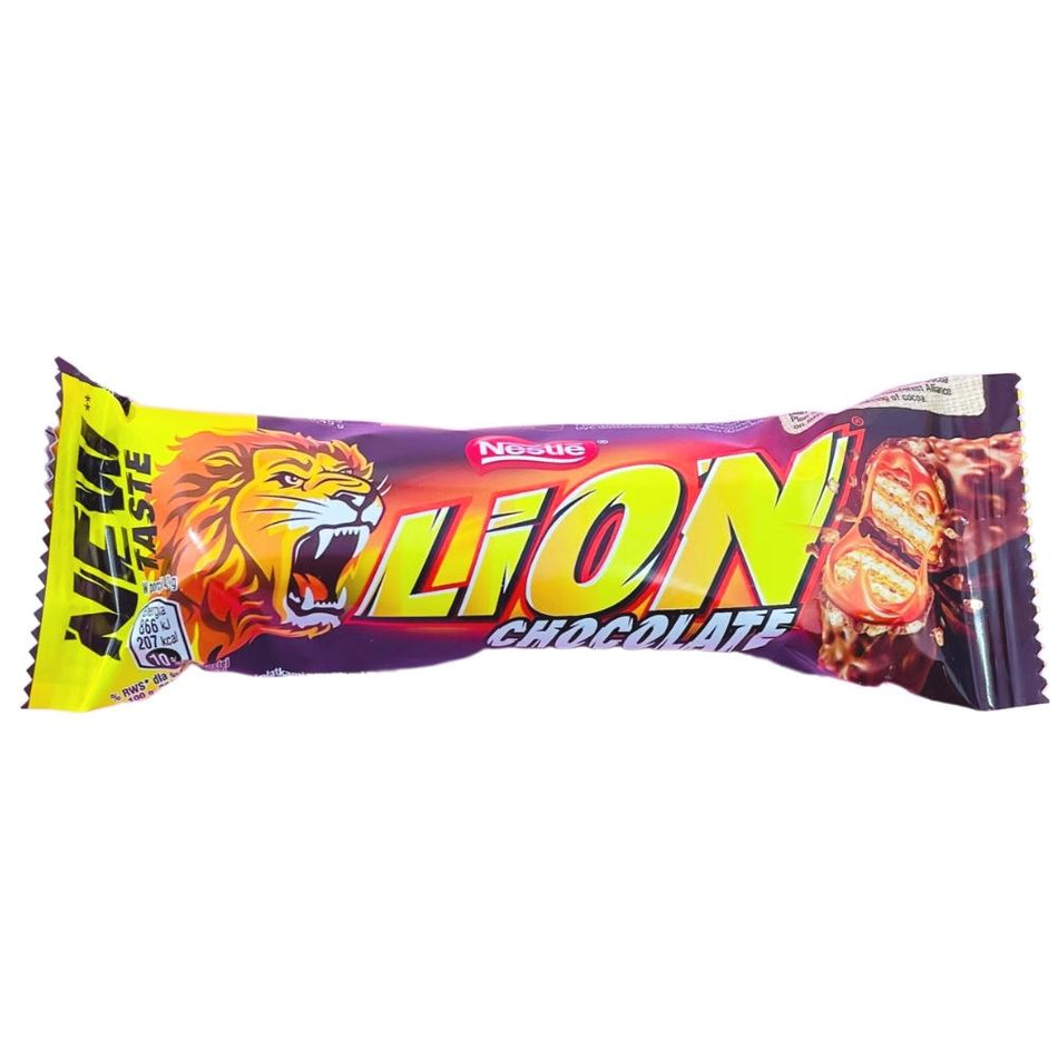 Lion Bar - 42g - British Candy - British Chocolate - UK Candy - UK Chocolate - Lion Bar - Nestle Lion Bar - Chocolate Bar - Wafer Chocolate Bar