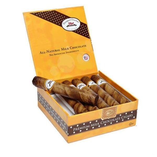 Pure Solid Chocolate Cigars & Cigar Box - Morkes Chocolates