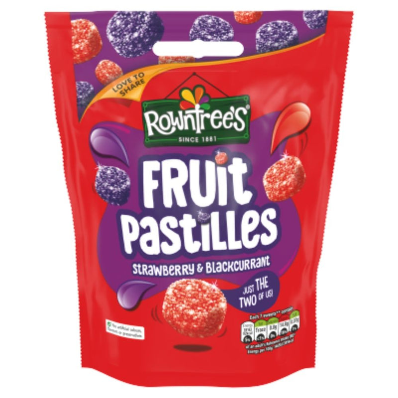 Rowntree's Fruit Pastilles Strawberry & Blackcurrant-UK