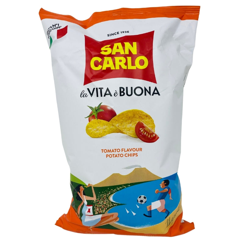 San Carlo La Vita e Buona Tomato Flavour - 150g - Snack - Potato Chips - San Carlo Chips - San Carlo Potato Chips - Italian Snack - Italian Chips