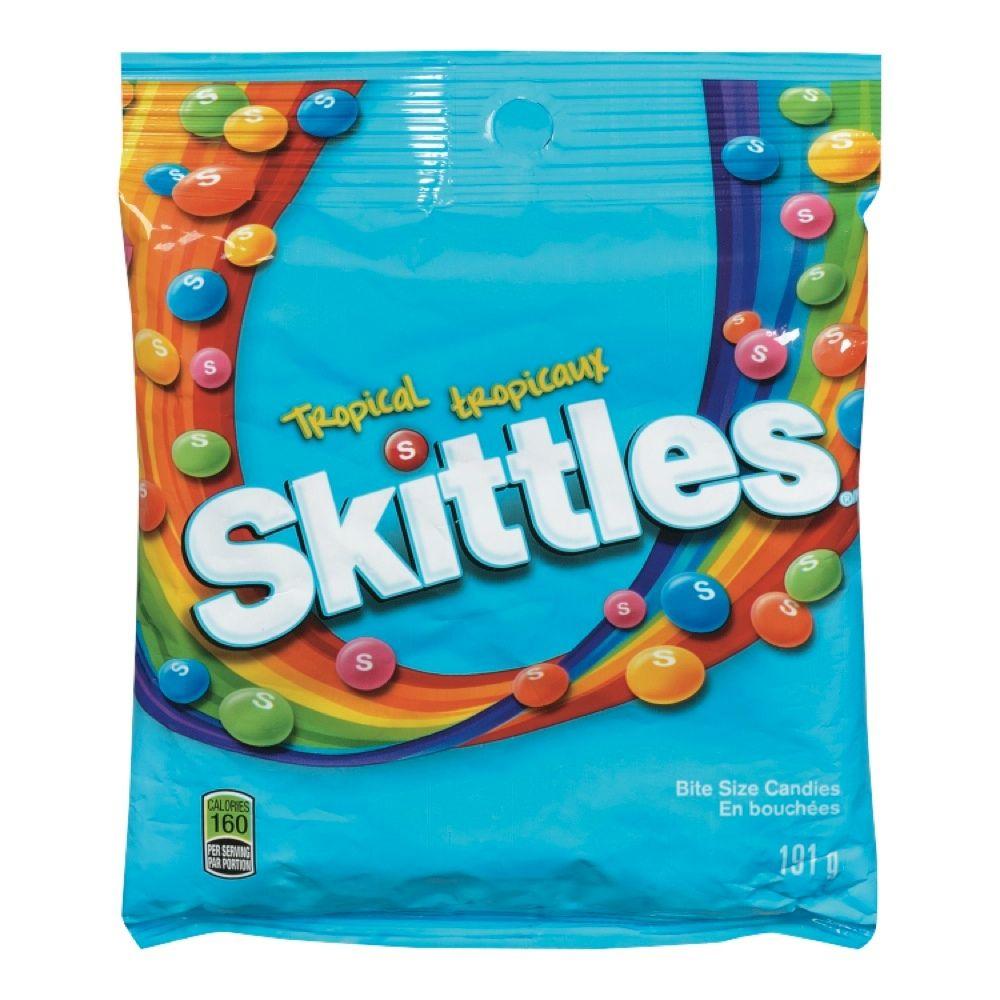 Skittles Tropical Candies 191 G Bag Taste The Rainbow Candy Funhouse Ca 4392