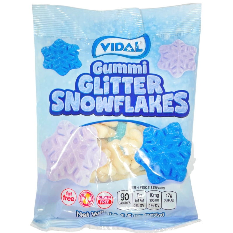 Vidal Gummi Glitter Snowflakes 4.5oz