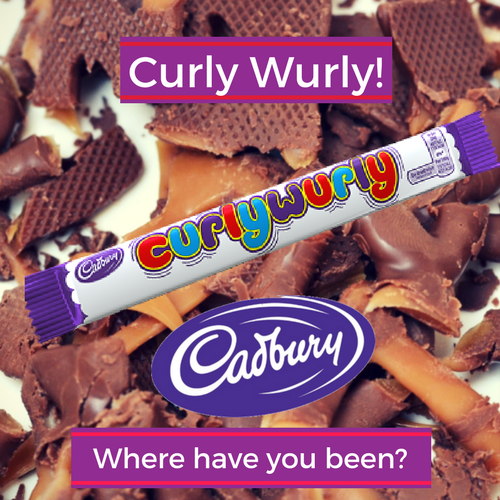 Cadbury Curly Wurly British Chocolate Bar Retro Candy