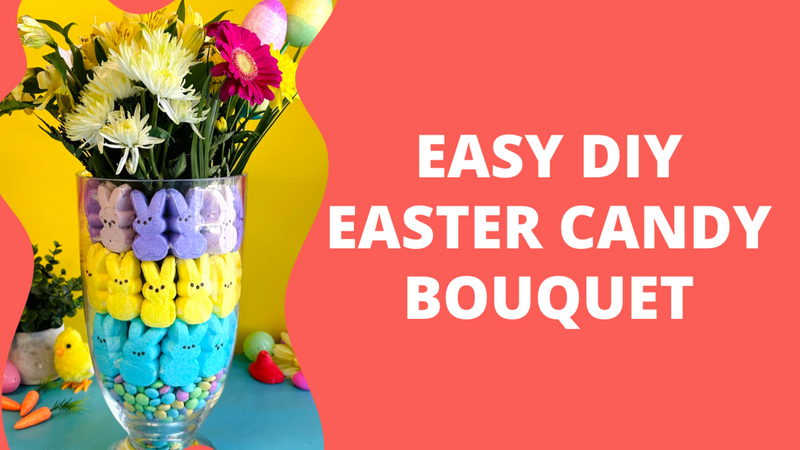easy diy easter candy centrepiece 
