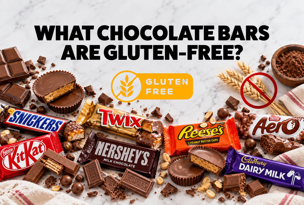 Gluten-free chocolate bars available in Canada, including Reese's, Almond Joy and Payday