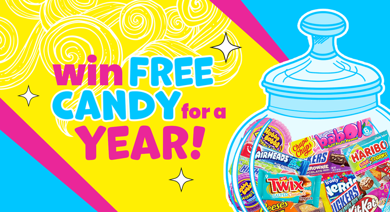 win free candy for a year